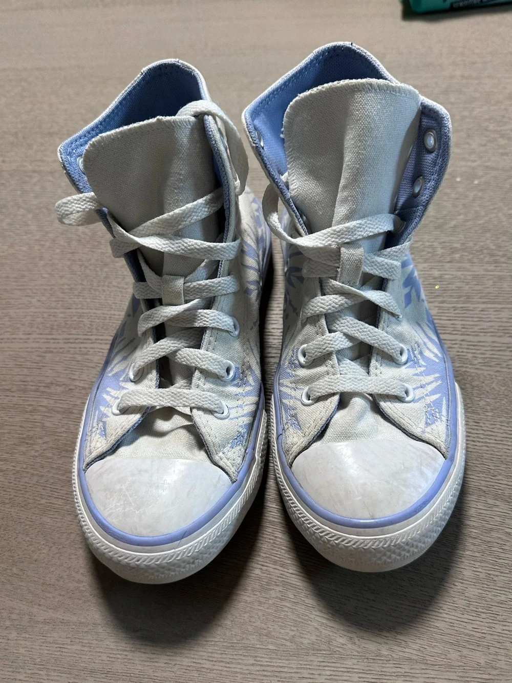 Light Blue Girls' High-Top converse